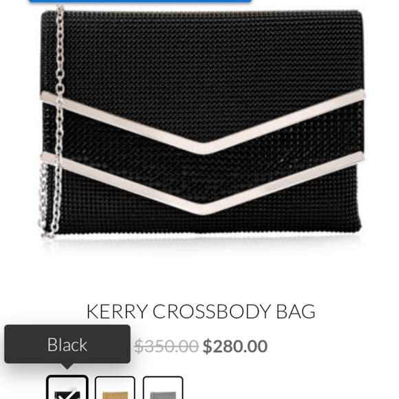 STUNNING WHITING AND DAVIS BLACK MATTE MESH CROSSBODY CLUTCH - Picture 15 of 16